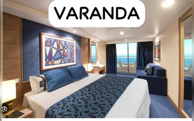 Cabine com varanda privativa do MSC Música